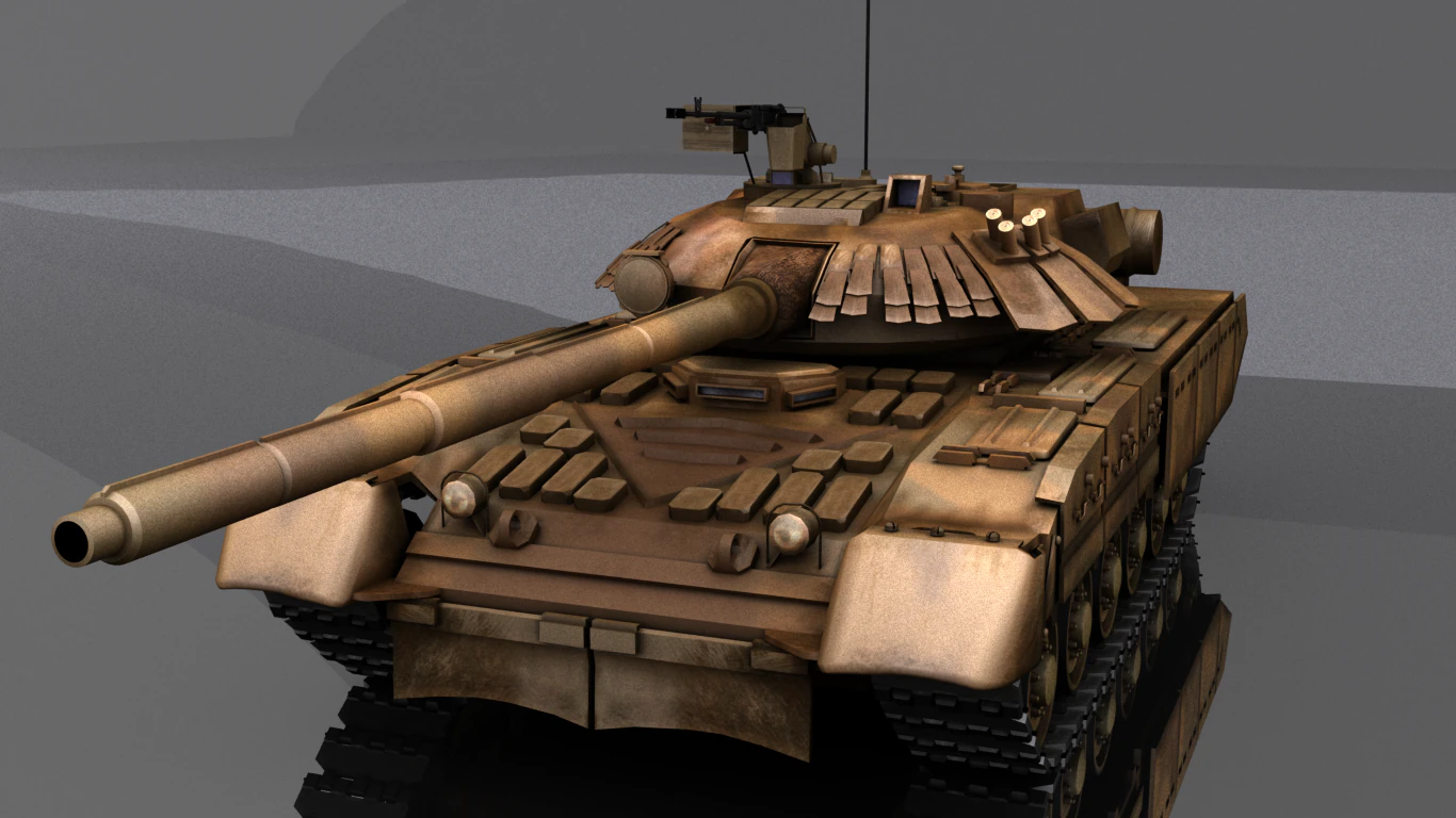 tank t-80 3D Model .c4d .max .obj .3ds .fbx .stl .blend
