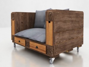 pallets chair 3D Modell