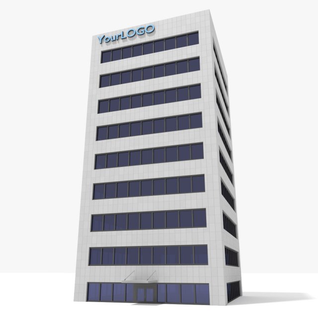 generic building  9 floors Model 3D .c4d .max .obj .3ds .fbx .stl .blend 