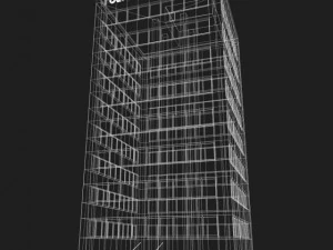 generic building  9 floors 3D Model