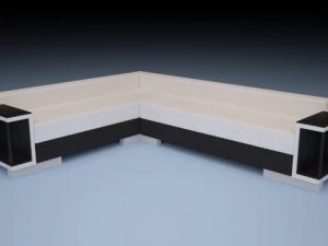 소파 흰색과 검정색 3D 모델