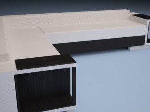 sofa white and black 3Dモデル