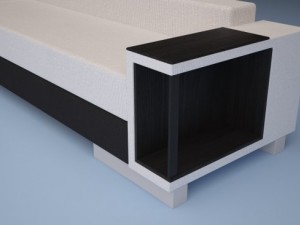sofa white and black 3Dモデル