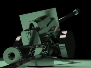 122mm howitzer d30 3D Model