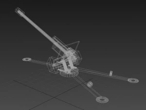 122mm howitzer d30 3D Model