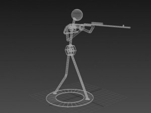shooter steel 3D 模型