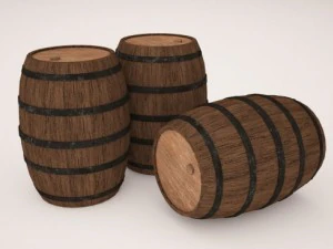 дерев'яна бочка 3D Модель