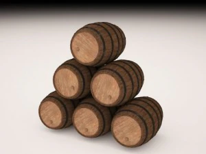 wooden barrel 3D Model