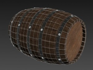 wooden barrel 3Dモデル