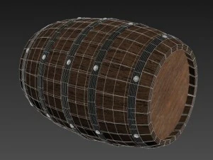 wooden barrel 3D Model