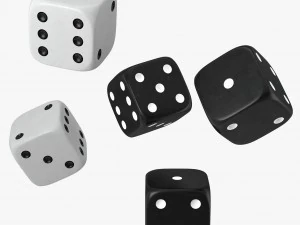 black and white dice 3D Model