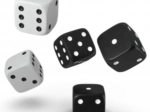 black and white dice 3D Model