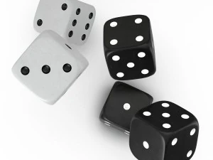 black and white dice 3D Model