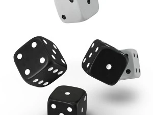 black and white dice 3D Model