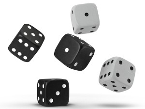 black and white dice Model 3D