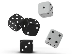 black and white dice 3D Model