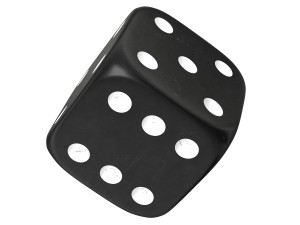 black and white dice Model 3D