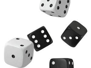 black and white dice 3D Model