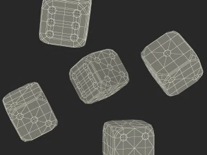 black and white dice 3D Model