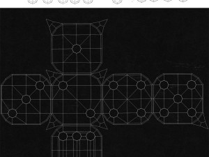 black and white dice Model 3D