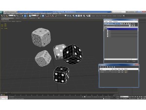 black and white dice Model 3D