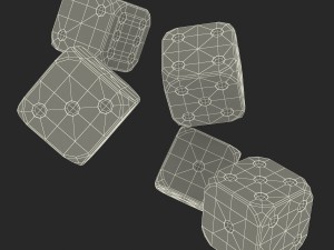 black and white dice Model 3D