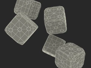 black and white dice 3D Model