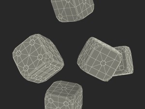 black and white dice Model 3D