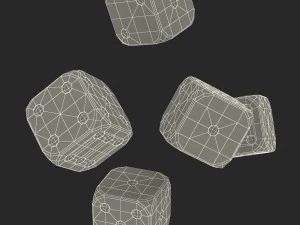 black and white dice 3D Model