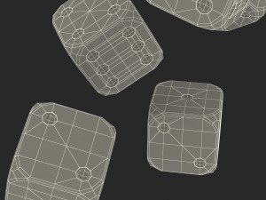black and white dice Model 3D