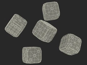 black and white dice 3D Model