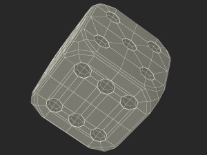 black and white dice Model 3D