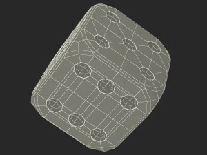 black and white dice 3D Model