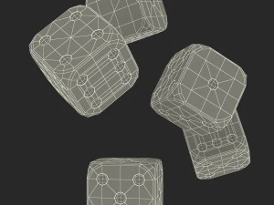 black and white dice 3D Model
