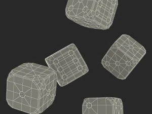 black and white dice 3D Model