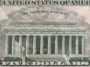 5 dollars bill 3D Модель