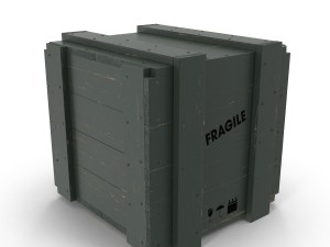 wooden box green Modelo 3D