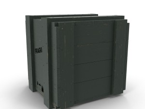 wooden box green Modelo 3D