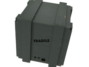 wooden box green Modelo 3D