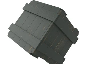 wooden box green 3D Model