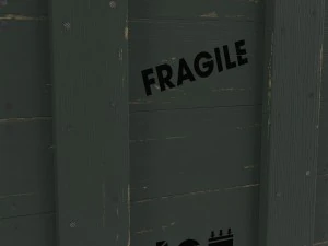 wooden box green 3D Model