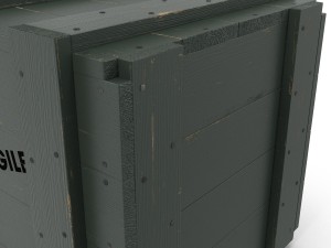 wooden box green Modelo 3D