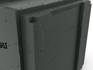 wooden box green 3D Model