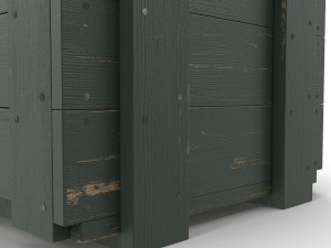 wooden box green Modelo 3D