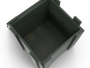 wooden box green Modelo 3D