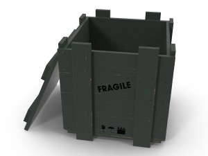 wooden box green Modelo 3D