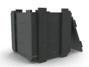 wooden box green Modelo 3D