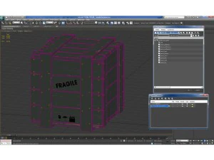 wooden box green 3D Model