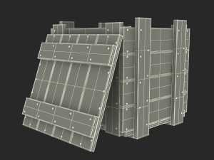wooden box green Modelo 3D