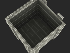 wooden box green Modelo 3D